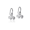 Buffalo Dangle Earrings - Silver
