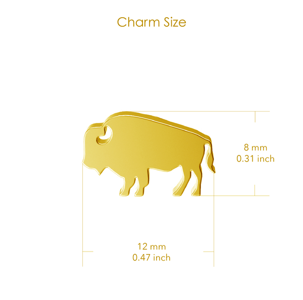 Buffalo Stud Earrings - Gold