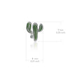 Cactus Stud Earrings - Enamel