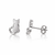 Cat Stud Earrings - Silver