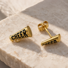Cheer Stud Earrings - Gold