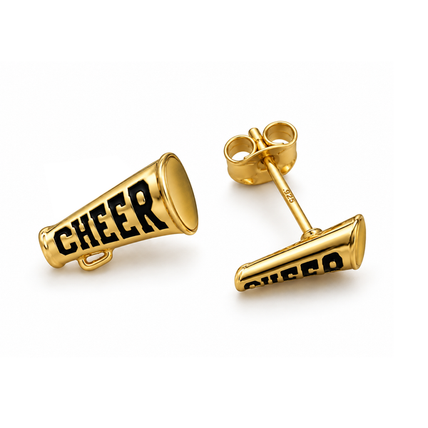 Cheer Stud Earrings - Gold