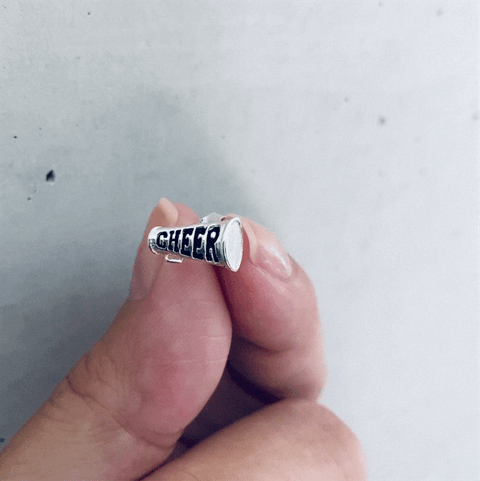Cheer Stud Earrings - Silver