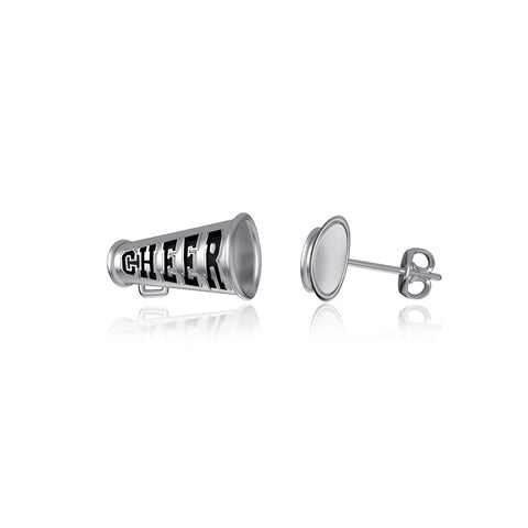 Cheer Stud Earrings - Silver