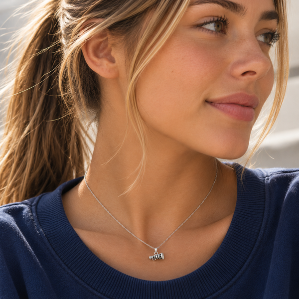 Cheer Pendant Necklace - Silver