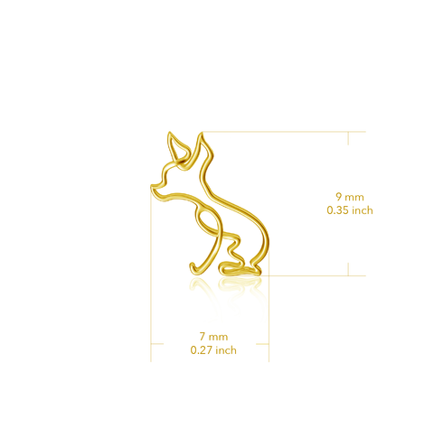 Chihuahua Post Earrings - Gold Plated