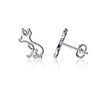 Chihuahua Stud Earrings - Silver