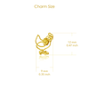 Chicken Stud Earrings - Gold