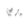 Chicken Stud Earrings - Silver