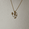 Chicken Pendant Necklace - Gold