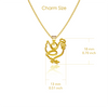 Chicken Pendant Necklace - Gold