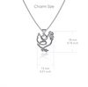 Chicken Pendant Necklace - Silver