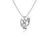 Chicken Pendant Necklace - Silver