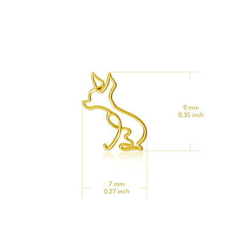 Chihuahua Stud Earrings - Gold