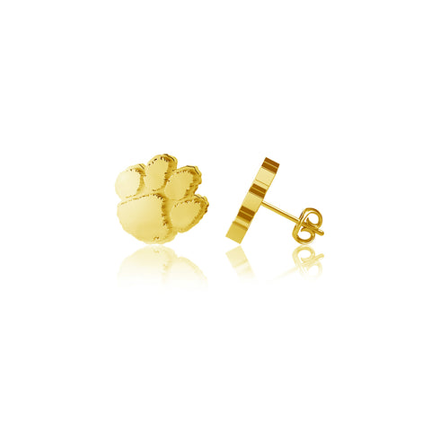 Clemson University Stud Earrings - Gold
