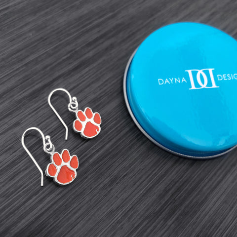 Clemson University Dangle Earrings - Enamel