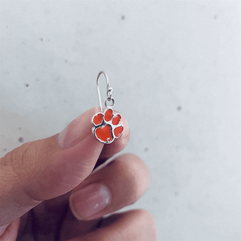 Clemson University Dangle Earrings - Enamel
