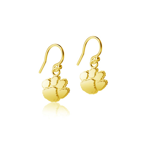 Clemson University Dangle Earrings - Gold