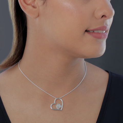 Clemson University Heart Necklace