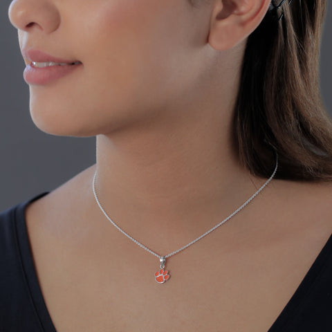 Clemson University Pendant Necklace - Enamel