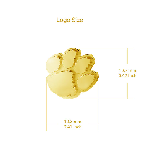 Clemson University Stud Earrings - Gold