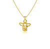 Cow Pendant Gold Necklace