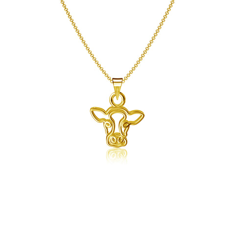 Cow Pendant Gold Necklace