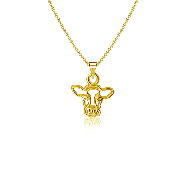Cow Pendant Gold Necklace