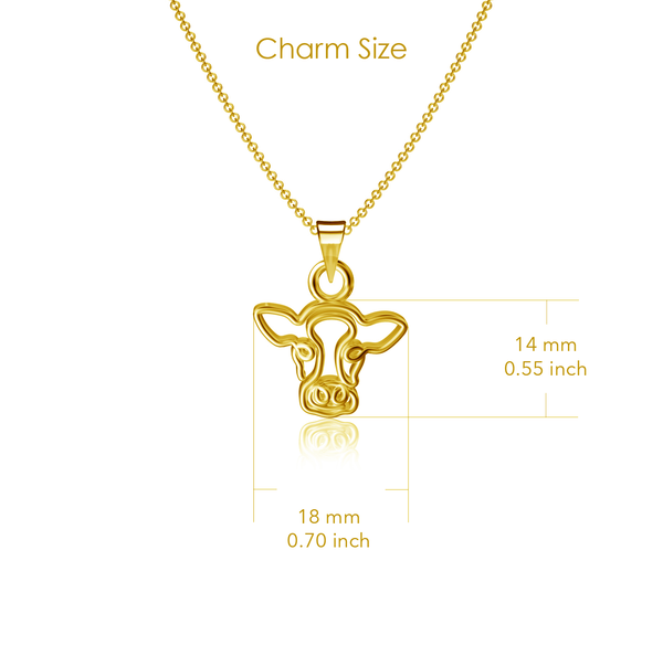 Cow Pendant Gold Necklace