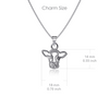Cow Pendant Necklace - Silver