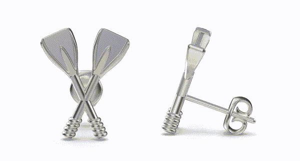 Crew Rowing Stud Earrings