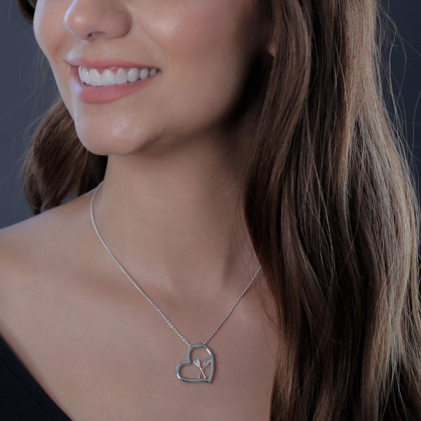 Crew Rowing Heart Necklace
