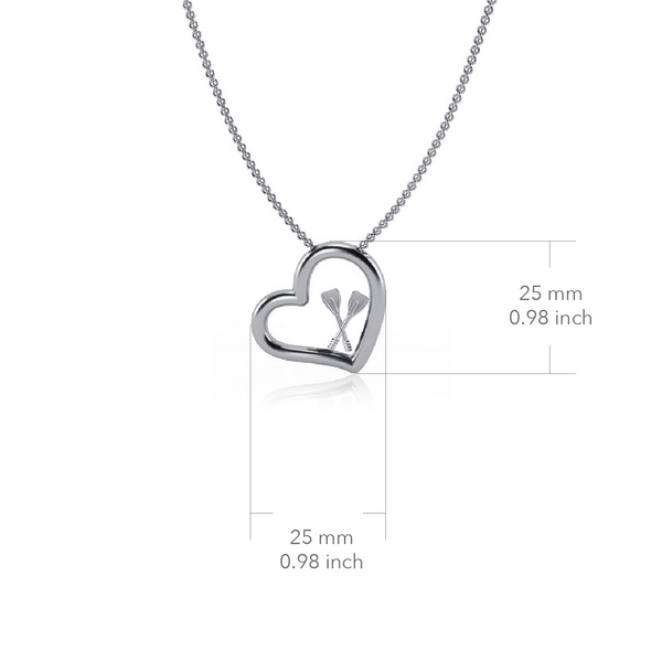 Crew Rowing Heart Necklace