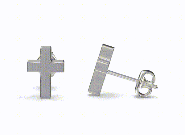 Cross Stud Earrings