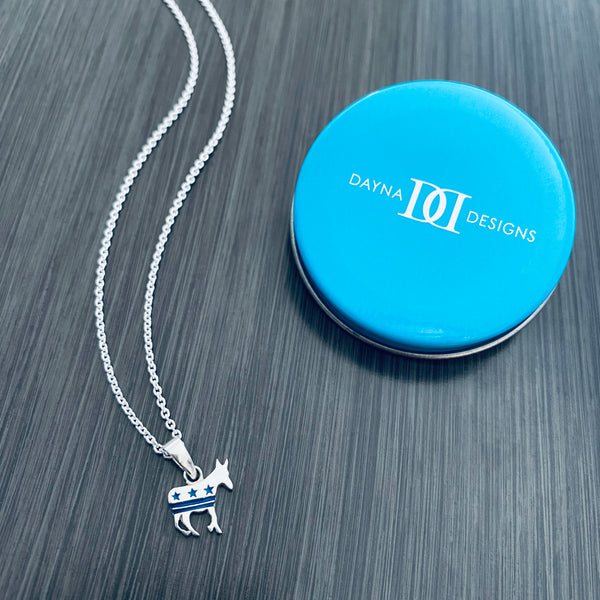Donkey Pendant Necklace - Enamel