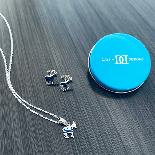 Donkey Pendant Necklace - Enamel