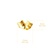 Comedy and Tragedy Mask Stud Earrings - Gold