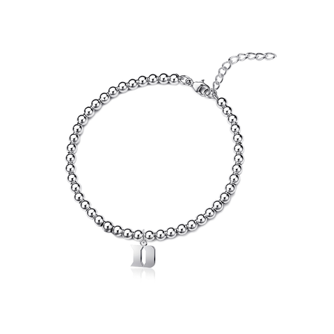 Duke University Silver Beaded Bracelet