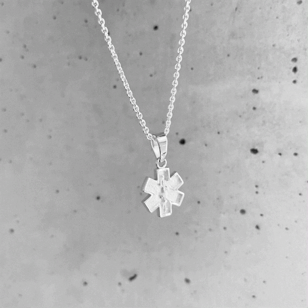 EMT Paramedic Pendant Necklace - Silver