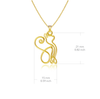 Cat Silhouette Pendant Necklace - Gold