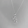 Cat Silhouette Pendant Necklace - Silver