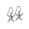 Fencing Dangle Earrings - Silver