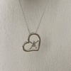 Fencing Heart Necklace - Silver