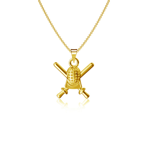 Fencing Pendant Necklace - Gold