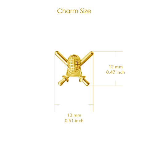 Fencing Stud Earrings - Gold