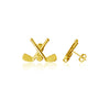 Hockey Stud Earrings - Gold