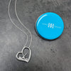 Hockey Heart Necklace - Silver