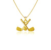Hockey Pendant Necklace - Gold