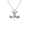 Hockey Pendant Necklace - Silver