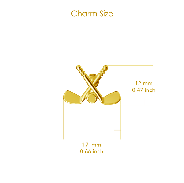 Hockey Pendant Necklace - Gold